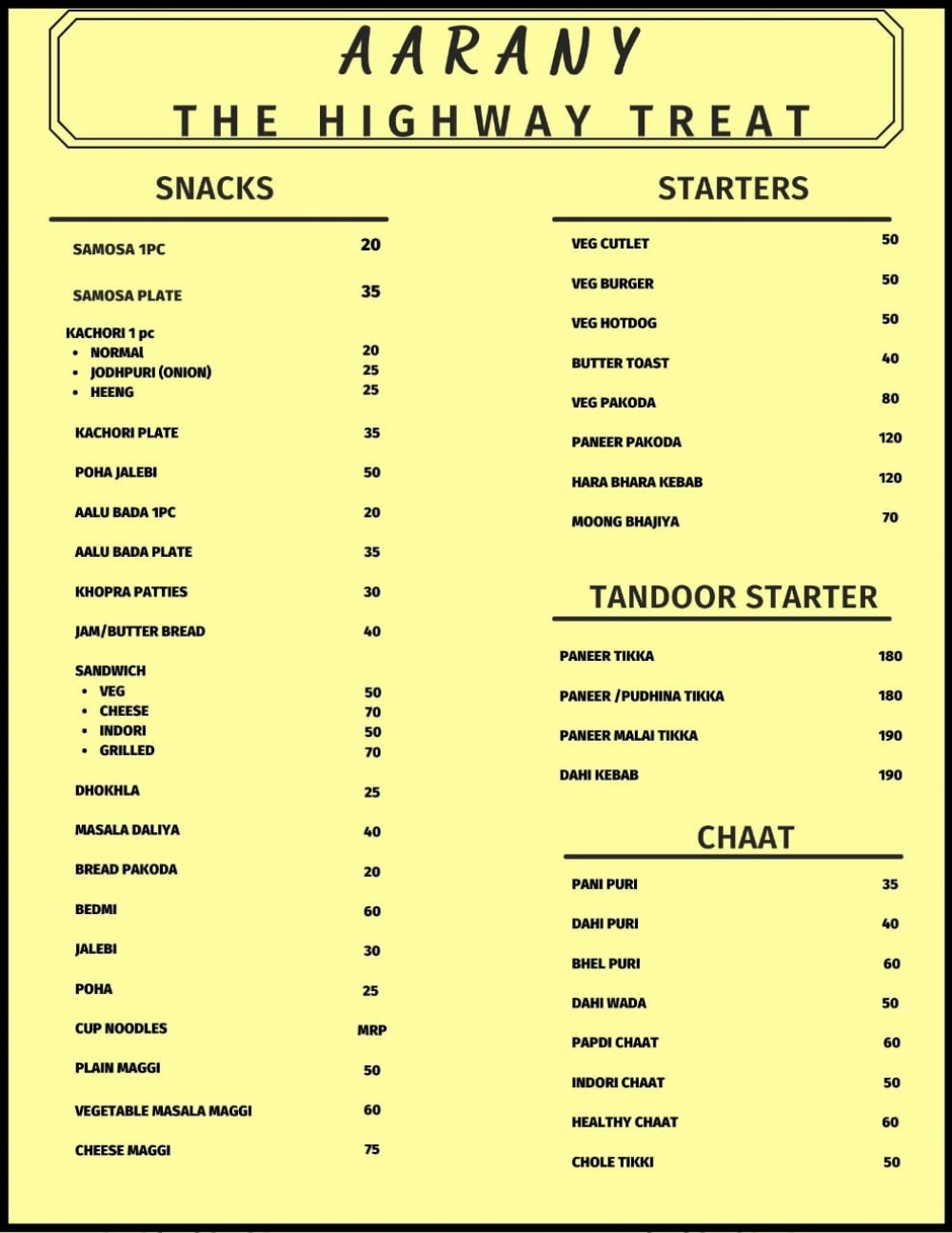 Starters & Snacks